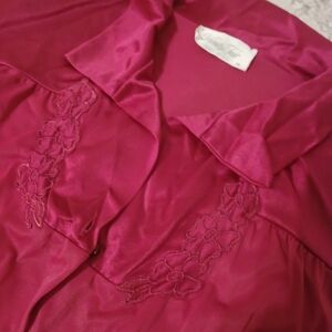 Vibrant Fuchsia Top with Floral Details